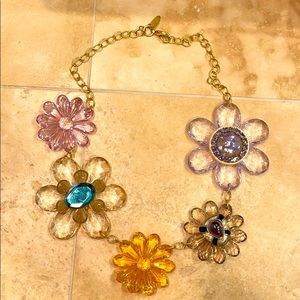 Anthropologie flower statement necklace